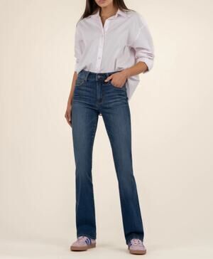 KUT FROM THE KLOTH Womens Natalie High Rise Bootcut Jean Size 10 Blue Allied NWT